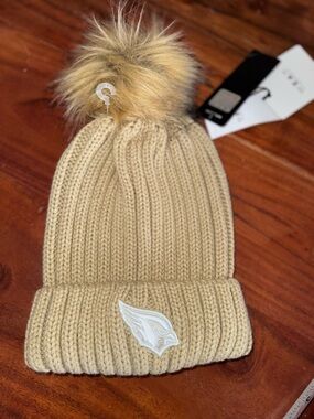 WEAR by Erin Andrews Natural Arizona Cardinals Neutral Cuffed Knit Hat with Pom